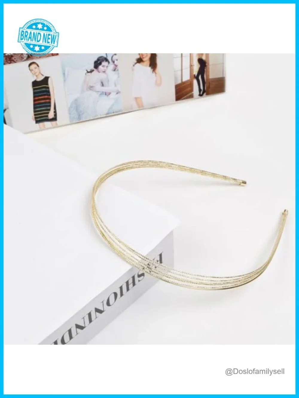 2 Packs Metal Layered Headbands Thin Elegant Adjustable Hairbands